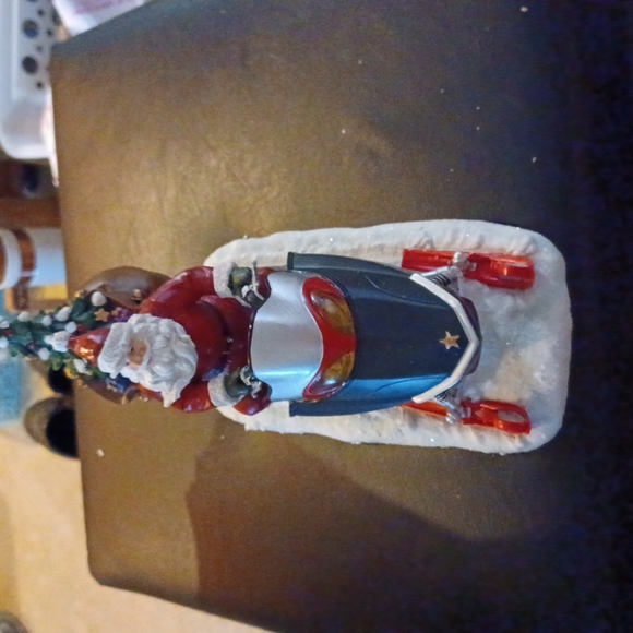 BNIB Roman's Amusement Musical light up Santa on his motorcycle - Picture 6 of 7